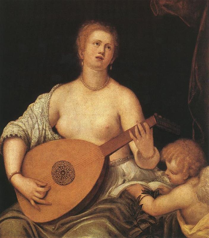 MICHELI Parrasio The Lute-playing Venus with Cupid ASG Germany oil painting art